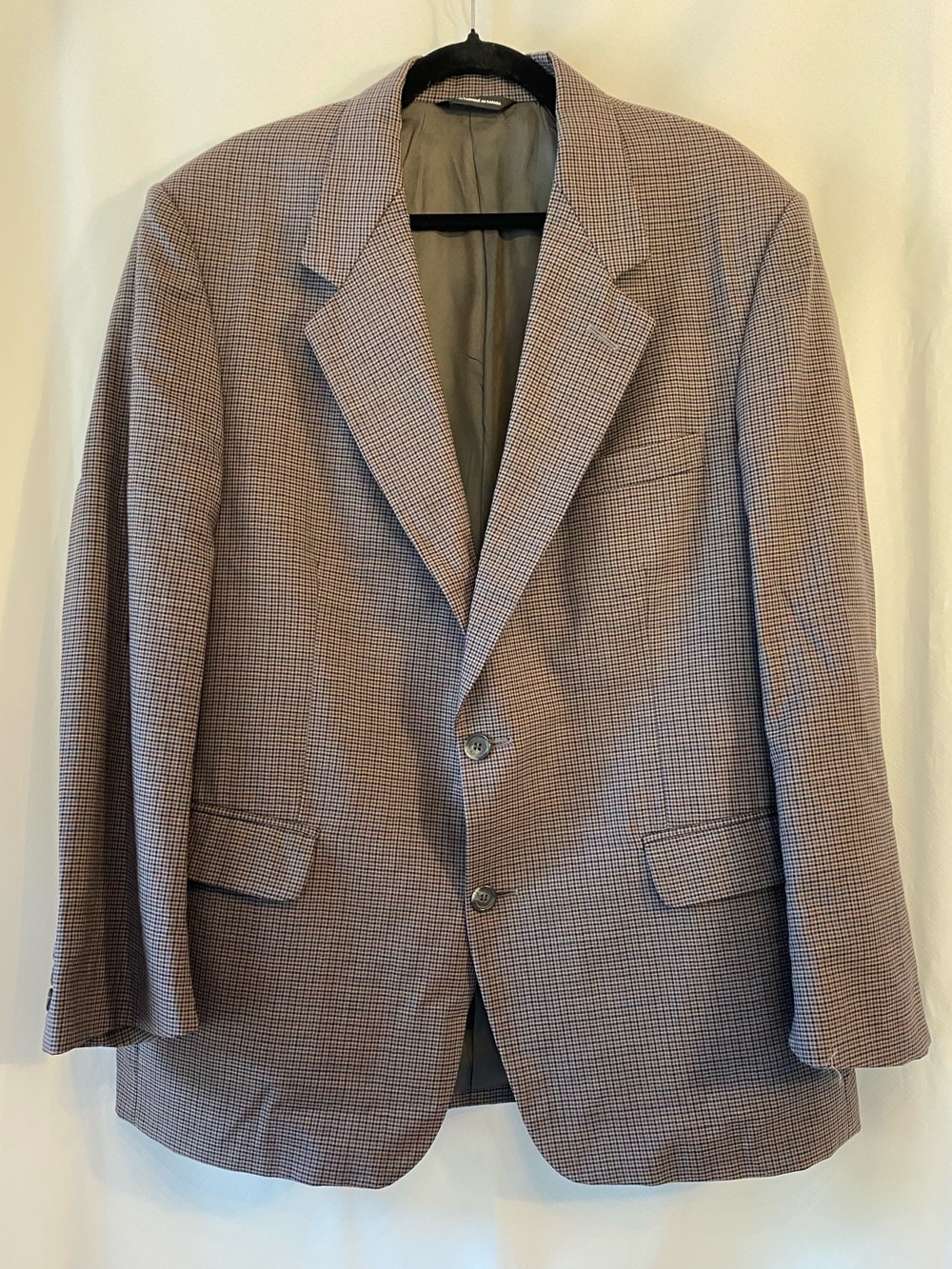 Vintage Hudson's Men's Brown Glen Plaid Classic Wool Single Breasted Blazer 42